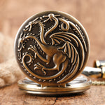 Retro Bronze Game of Thrones Pocket Watch