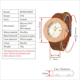 BOBO Natural Maple Women  Wooden Watches