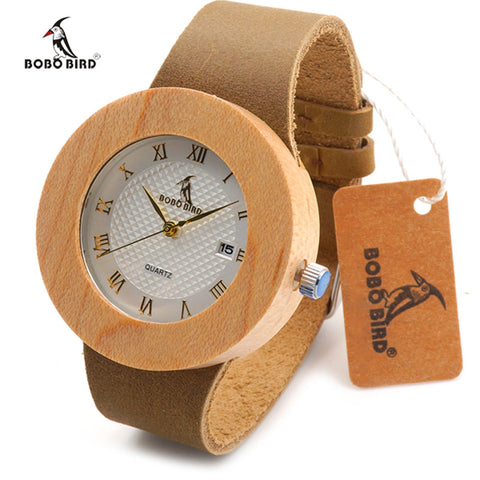 BOBO Natural Maple Women  Wooden Watches
