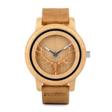 BOBO BIRD Hollow Deer Head Bamboo Wood Watches