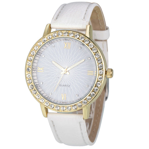 gold-Silver watch women ladies men Crystal watch