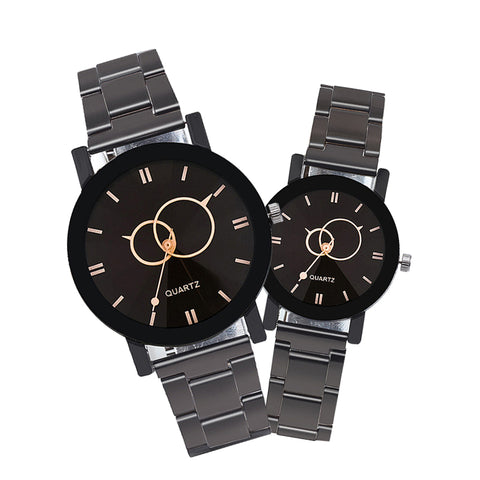Fashion Luxury Steel strap Couple Watch