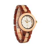 BOBO BIRD Rose Sandal Wood Watch Women