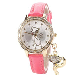 Cute Cat Watches Fashion Women Watches Luxury Crystal 2019