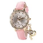 Cute Cat Watches Fashion Women Watches Luxury Crystal 2019