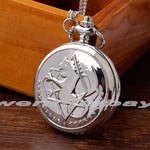 Unique Silver Fullmetal Alchemist Pocket Watch