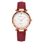 Golden Exquisite Ladies Women Leather Ladies Wrist watch