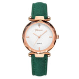 Golden Exquisite Ladies Women Leather Ladies Wrist watch