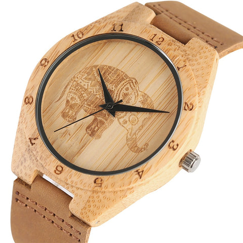 Mandala Bohemian Style Wooden Man Women Watches