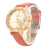 New Women Quartz Watches Leaves Tower Wrist Watch