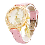 New Women Quartz Watches Leaves Tower Wrist Watch