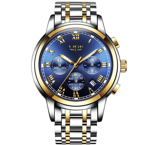 2019 New Men Luxury Brand LIGE Watches