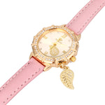 New Women Quartz Watches Leaves Tower Wrist Watch