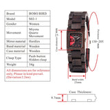 BOBO BIRD Small Women Watches Wooden