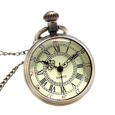 Bronze Men's Roman Pocket Watch