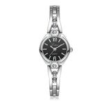 Silver Watches Women Steel Diamond Bracelet Watch