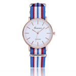 Fashion Canvas Couple Quartz Watches Men Women