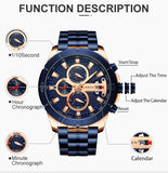 CURREN Men Top Luxury Brand Stainless Watch