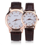 Leather Lover's Simple Elegant Couple Watches