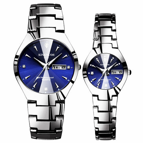 Fashion Blue Men Women Couple Watches Fashion