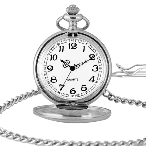2019 New Arrival Silver Smooth Pocket Watch