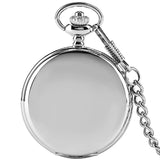 2019 New Arrival Silver Smooth Pocket Watch